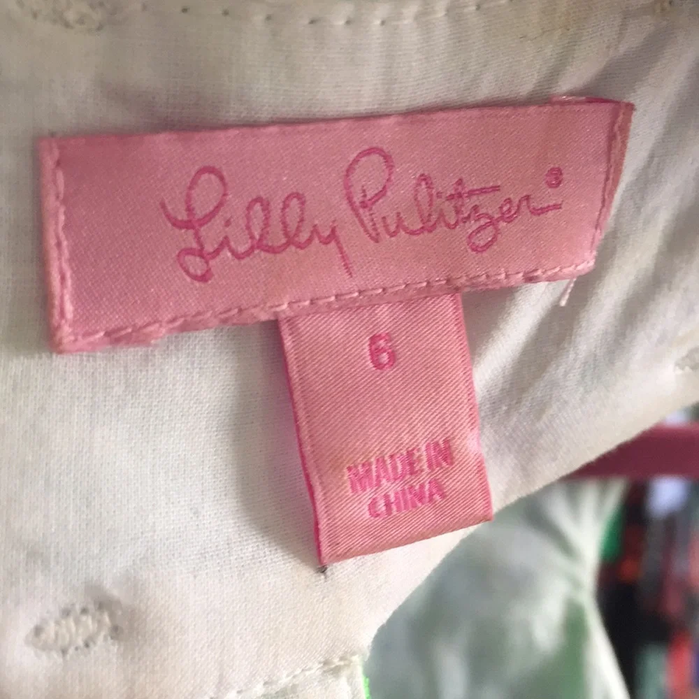 Lilly Pulitzer Trudy Go Go Green Shift Dress 6 - Picture 3 of 4